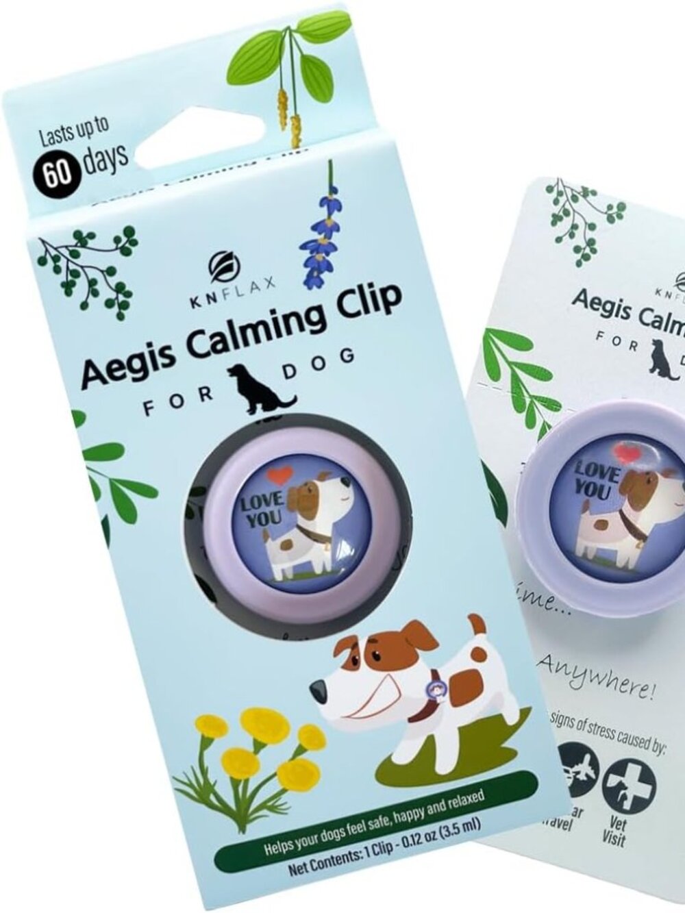 Aegis Calming Clip for Dogs Anxiety Relief Pheromone Diffuser 100% All Natural